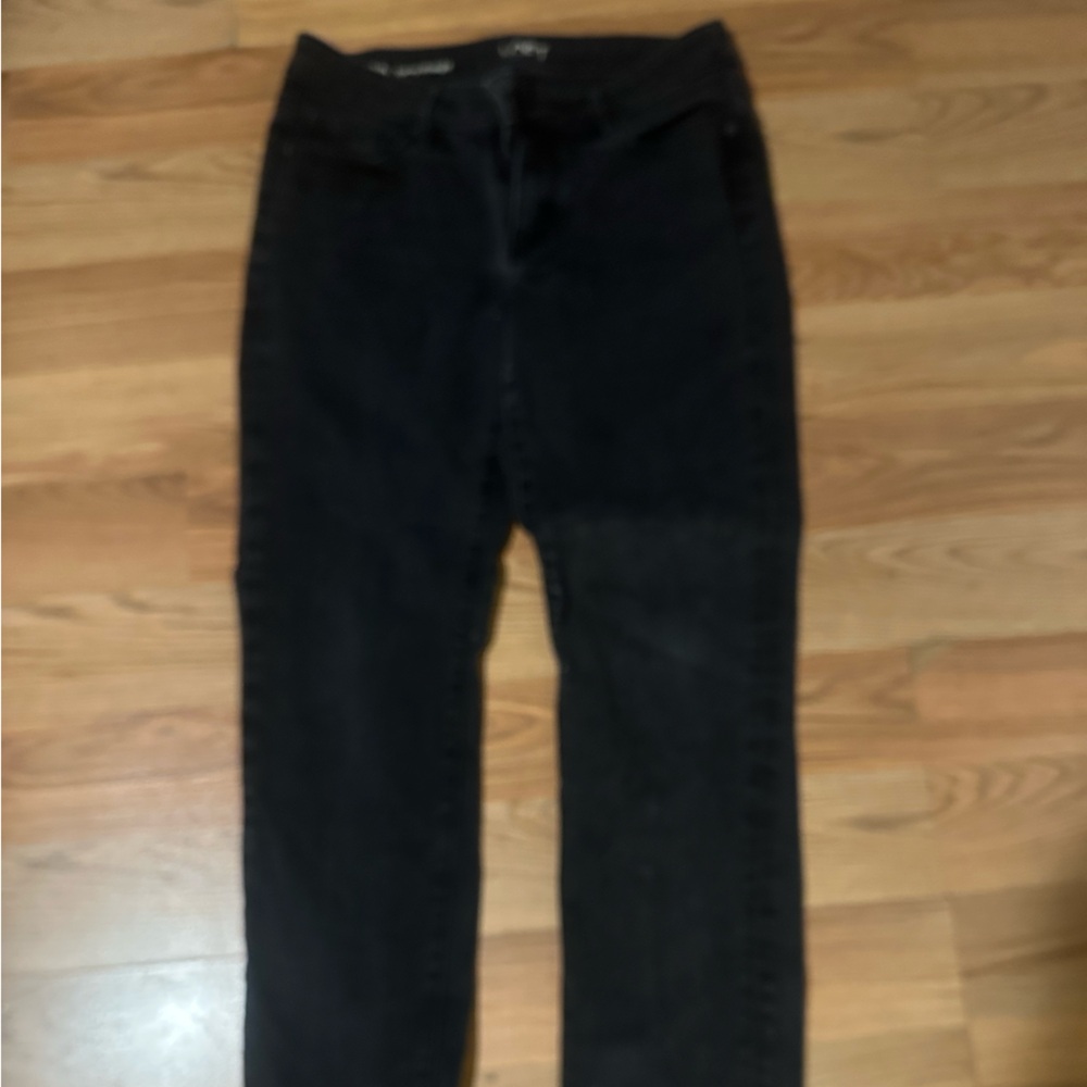 LOFT Curvy Black Straight Leg Jeans